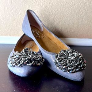 Vintage Fashion, J. Renee GeezeLouise US 8.5 Gunmetal-Grey Flats Shoes, Comfort